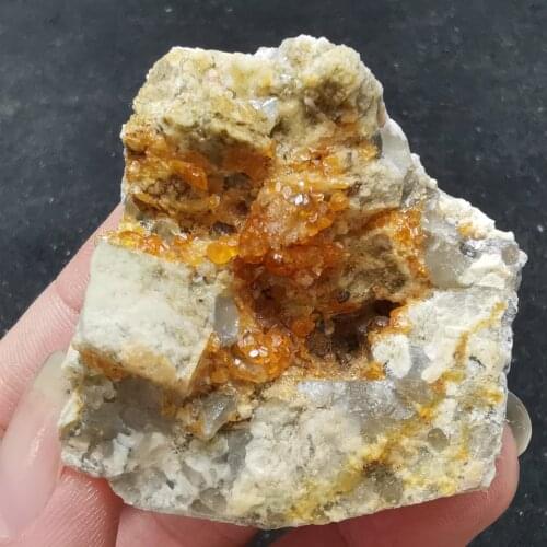 44.8g100% natural garnet and crystal symbiotic mineral specimen healing energy CRYSTAL QUARTZ GEM home decoration collection