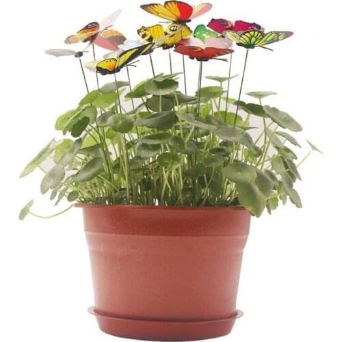 6pcs/12pcs/16pcs/lots Butterflies Stakes Garden Yard Planter Butterfly Decoracion Outdoor Decor Flower Pots Butterfly Decoration