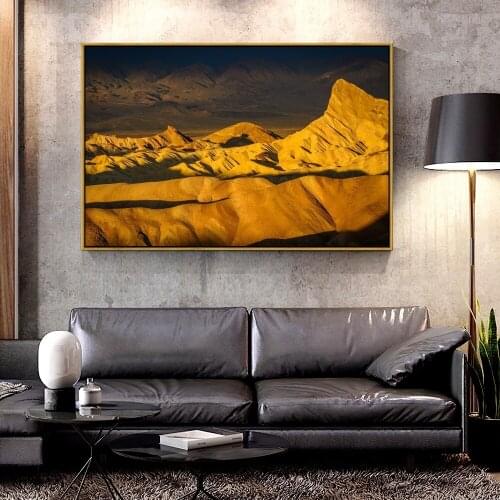 Artcozy Oil Canvas Painting panoramic_view_from_zabriskie_point_golden_canyon_cliffs For Home Decoration Wall Art
