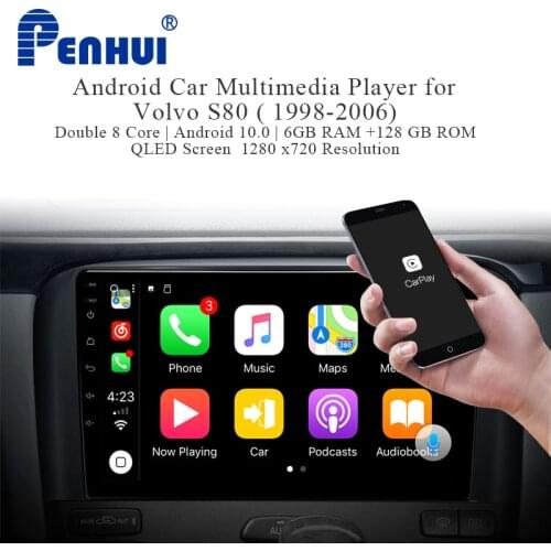 Car DVD GPS Navigation For Volvo S80 ( 1998-2006）Car Radio Multimedia Video Player Navigation GPS Android 10.0 double din