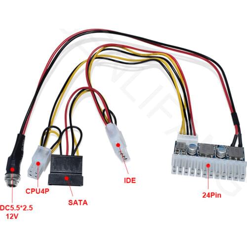 DC-ATX-160W DC 12V 24pin DC ATX PSU 12V DC Input 160W Peak Output Switch DC-DC ATX Pico PSU MINI ITX PC Power Supply