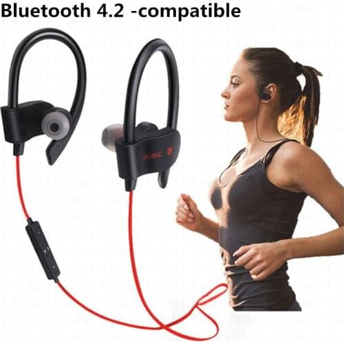 Bluetooth Earphone Earloop Earbuds Stereo Bluetooth Headset Wireless Sport Earpiece Handsfree With Mic For All Smart Phones 558