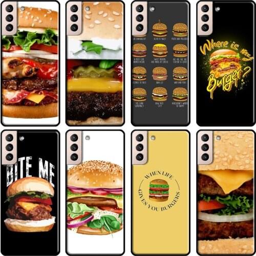 Gourmet Burger Cover For Samsung Galaxy S20 FE S8 S9 S10 Plus Note 9 10 Note 20 Ultra S21 Phone Case