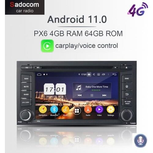 DSP PX6 HD Android 10.0 4GB RAM 8 Core 64GB ROM Car DVD Player GPS RDS autoradio Bluetooth 5.0 For VW seat LEON 2014 car radio