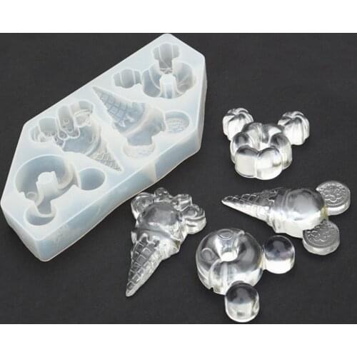 DIY Epoxy Resin Silicone Mold Ice Cream Shape Mould Plaster Aromatherapy Mold For DIY Resin Jewelry Pendants