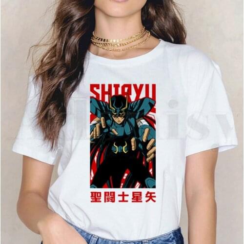 Saint Seiya Knights Of The Zodiac Burn Cosmos Short Sleeve Female Tops Tees Harajuku Vogue VintageT Shirts Womens T-shirt