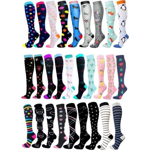 Compression Stockings Soccer Stocking Unisex Fitness Sport Socks Compression Socks For Reduce Tired, Painful Legs, Reduces Edema
