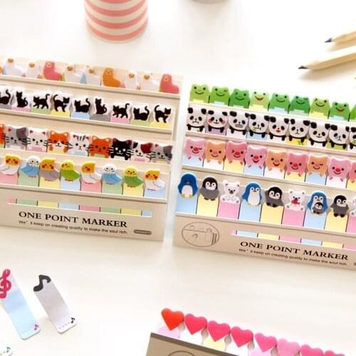 Korean Stationery Animal Cartoon Cute Sit N Times Paste Personality Mini Note Memo note Sticky Notes Cute Stationary Supplies