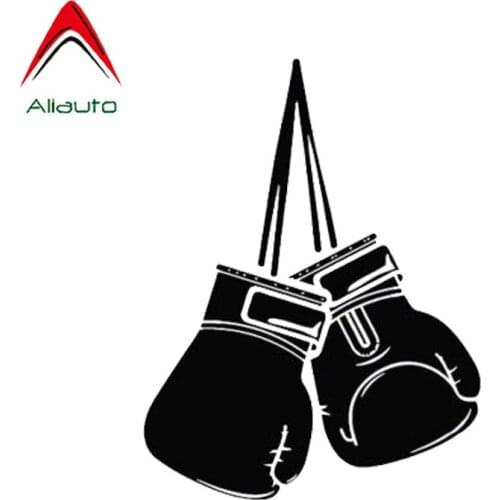 Aliauto Creative Car Sticker Boxing Gloves Automobiles Motorcycles Accessories PVC Decal Cover Scratches for Lada Opel,14cm*10cm