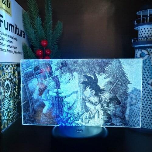 Dragon Ball Z Goku Bulma Anime Lamp 3D LED Colors Changing Nightlights Bandai Dragon Ball Super Visual Lampara For Home Decor