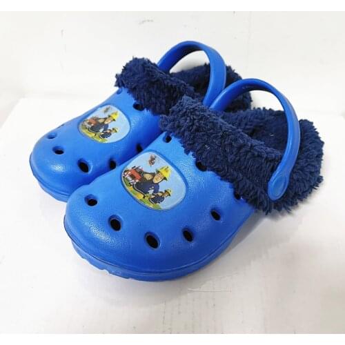 Ltolo Children Kids Boys Mules Warm Clogs Winter Croc Sandals Garden Cartoon Slippers Cave Hole Baby Shoes For Boy EUR24-35