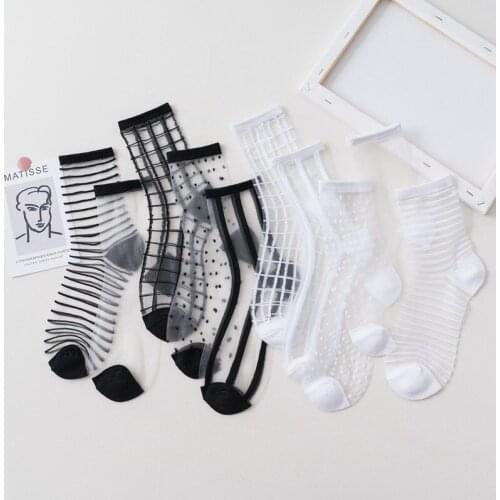 Novelty Harajuku New Product Crystal Silk Tide Socks Funny Sunflowers Vines Flowers Happy Women Socks Casual High Quality Sox