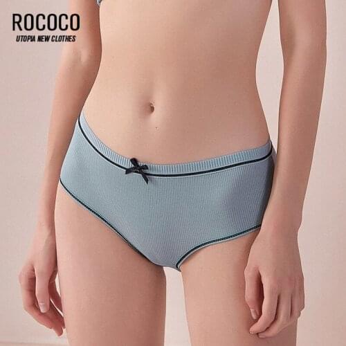 Solid color Panties Womens Underwear Skin-friendly M-2XL Soft Cute Underpants Bow Badge Panty Lingerie Fashion Women Briefs