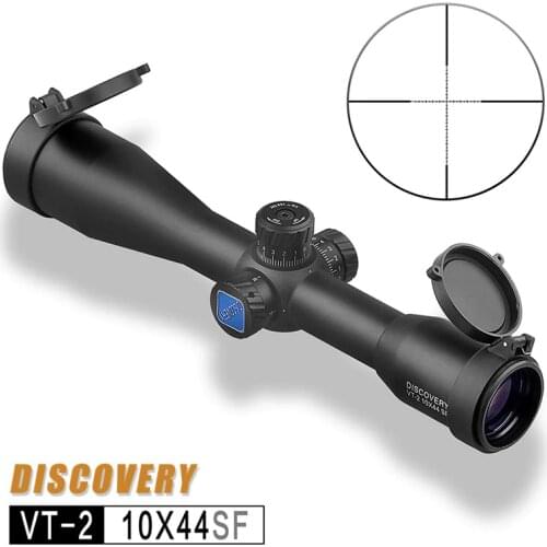 Discovery Optics VT-2 10X44 SF Fixed Power Hunting Rifle Scope Mil Dot Reticle Optical Sight Riflescope For Airsoft Gun Shooting