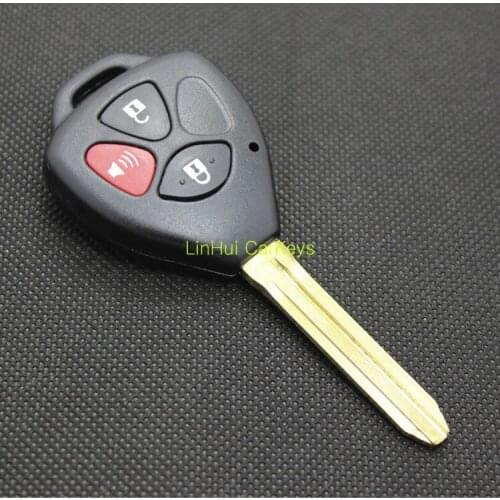 PINECONE for TOYOTA Car Key 2+1 Panic Buttons Uncut Brass Blade Blank Straight Keys ABS Shell 1PC WHOLESALE