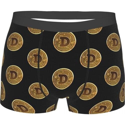 Dogecoin Cryptocurrency Doge Coin Underpants Cotton Panties Male Underwear Ventilate Shorts Boxer Briefs