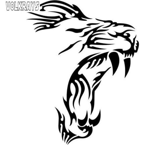 Volkrays Personality Car Sticker Yawn Lion Motorcycle Accessories Reflective Waterproof Sunscreen Vinyl Decal,15cm*12cm