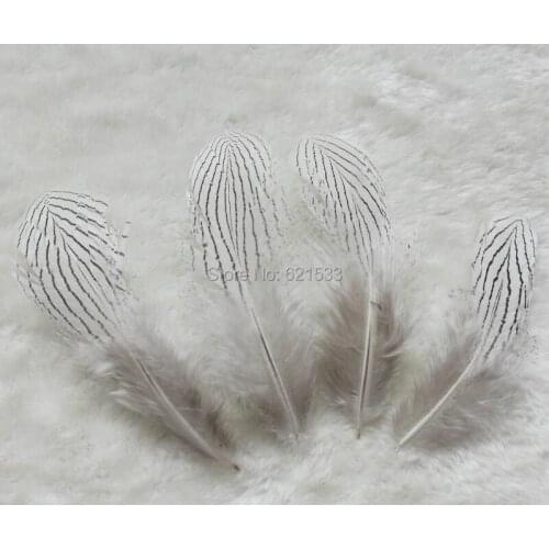 100Pcs/lot! 7-12cm Silver Pheasant plumage feathers for Craft Supply Millinery Supplies Jewelry Making