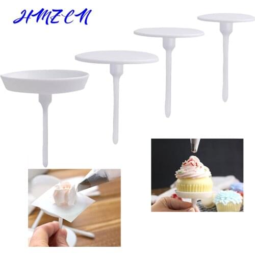 4pcs/set Cake Flower Nails Plastic Piping Nail Baking Piping Stands Transfer Lift Removable Ice Cream Cake DIY Decorating Tools