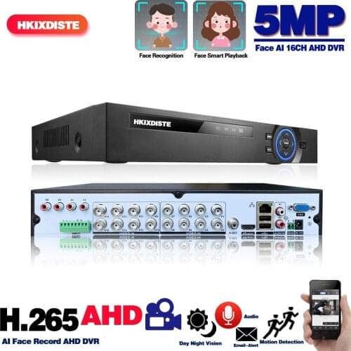 5MP 16channel Hybrid DVR Security Camera System Motion Detection AHD CCTV Digital Video Surveillance Recorder 16CH XMEYE H.265