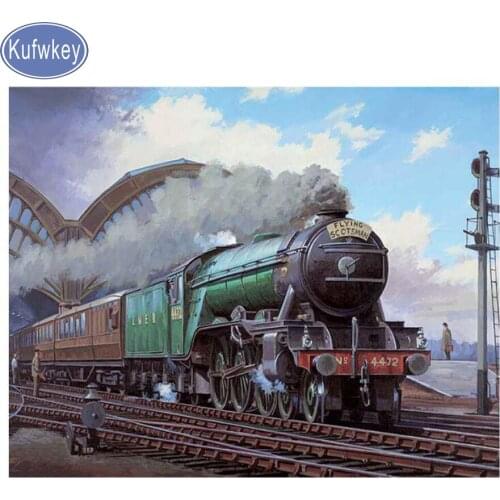 5D DIY diamond embroidery train car diamond painting Cross Stitch full drill square Rhinestone mosaic new year home decoration