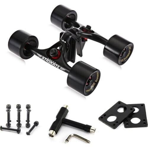 7inch Longboard Truck with 70mm Wheels Complete 6mm riserpad 35mm hardware T tools Combo