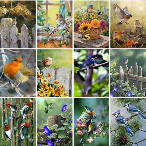DIY 5D Diamond Painting Full Square Drill Mosaic Kit Birds Diamond Embroidery Cross Stitch Animal Needlework Wall Art Home Decor