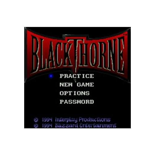 Blackthorne 16 bit Big Gray Game Card For USA NTSC Game Player