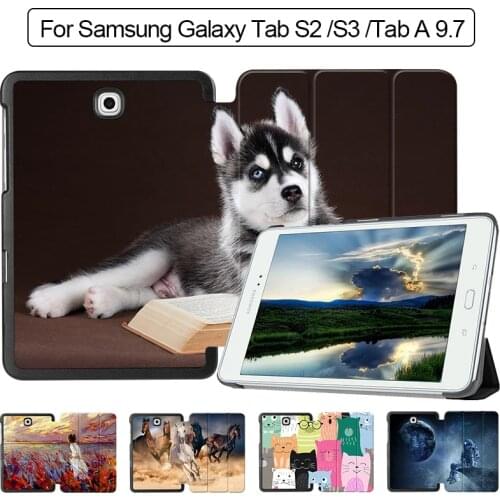 MTT Cute Dog Case For Samsung Galaxy Tab S2 8.0 inch PU Leather Flip Stand Smart Cover Tablet Case SM-T710 T715 T713 T719 funda