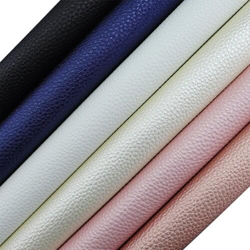 30x134cm Roll Black Smooth Litchi Lychee Embossed Cross Faux Synthetic Artificia Leather Fabric For Bows Earring Handbags PC434