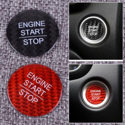 DWCX Car Engine Start Push Button Cover Trim Carbon Fiber Style Fit for Honda Accord Civic City Odyssey Avancier UR-V Jade