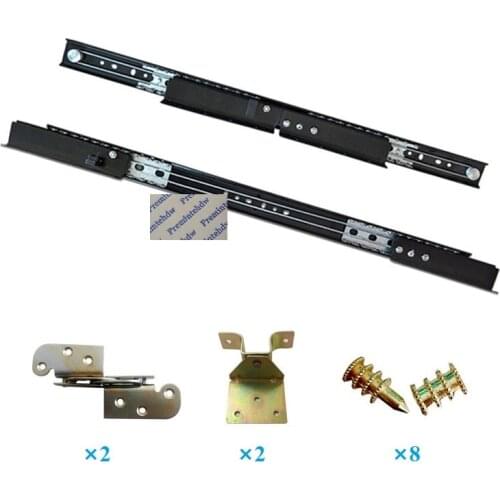 Premintehdw 1 Complete Set Dining Table Desk Slide Rail Folding Top Conceal