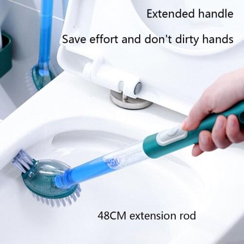 G6DA Toilet Brush No Dead Corners Household Gaps Bristles Cleaning Toilet Brush, Suspension Type New Liquid Toilet Brush