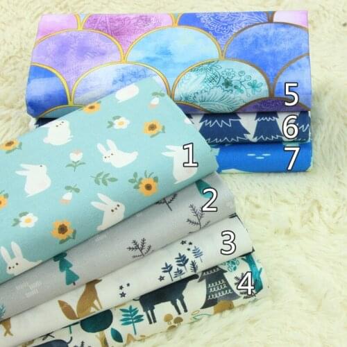 Half yard import cartoon animal print fabric soft close to skin handmade DIY patchwork garment dress cloth A768