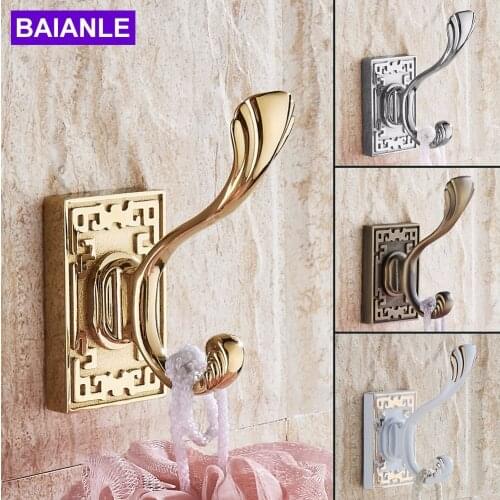 Classic Antique Zinc Alloy Hat Bag Towel Coat Clothes Hanger decorative Metal Coat Robe Hooks Creative Wall Door Hanger