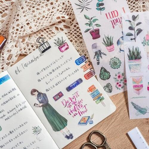 20set/1lot Kawaii Cute Drawing Market Planner Book Diary Decorate Stationery Stickers PVC Transparent Scrapbooking