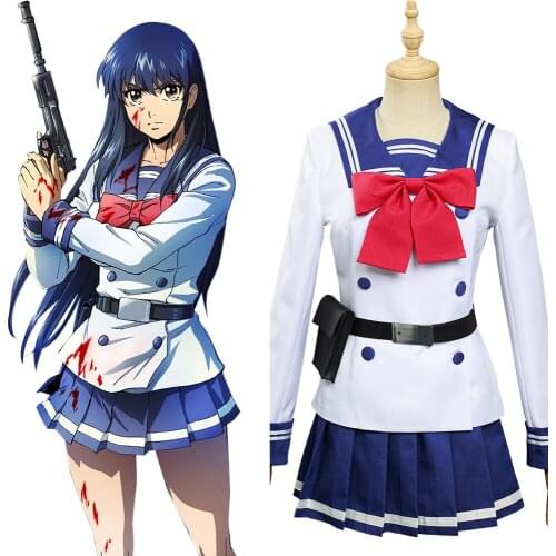 AnimeTenkuu Shinpan/High-Rise Invasion-Honjou Yuri Cosplay Costume Dress Outfits Halloween Carnival Suit