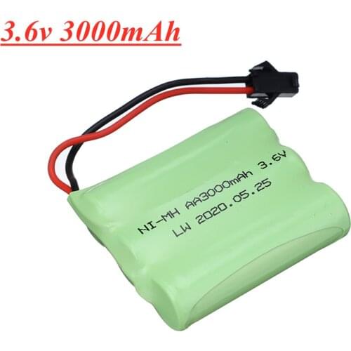 3.6V 3000mAh NI-MH Battery for RC Toy Electric toy security facilities electric toy AA battery 3.6 v battery group SM Plug