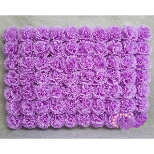 New 1PC Purple Silk Artificial carnations DIY Wedding party Flower Stage Background Lawn Pillar Road Leading Decorative Flower