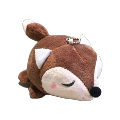 Wholesale 60pcs/lot 10cm Small Kawaii Fox Stuffed Toys Key Chain Gift Plush Toys Baby Toys