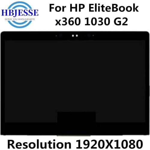 Original 13.3"LED LCD screen for HP EliteBook x360 1030 G2 Touchscreen+frame FHD 1920*1080 Digitizer Bezel 30pin or 40pin