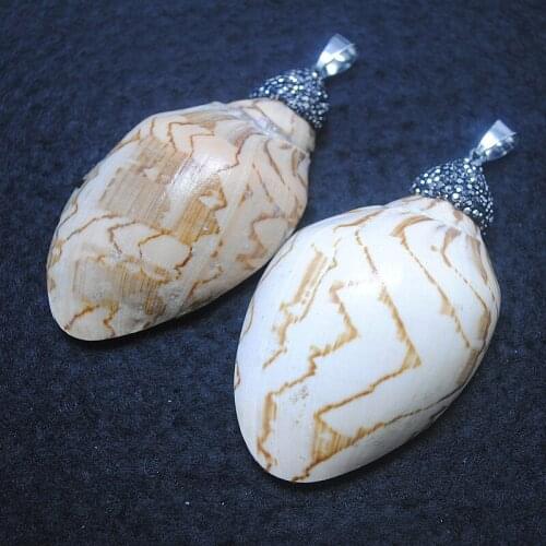 Nature shell pendants with nice colors unique shell only for your diy necklace making accessories top fashion items 70x40mm