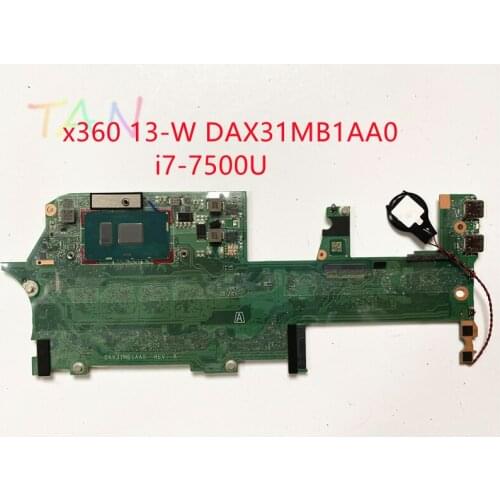 Fully tested and works perfectly TPN-Q178 For HP x360 13-W 13-AC Laptop motherboard DAX31MB1AA0 DA0X31MBAF0 I7-7500U 16GB RAM