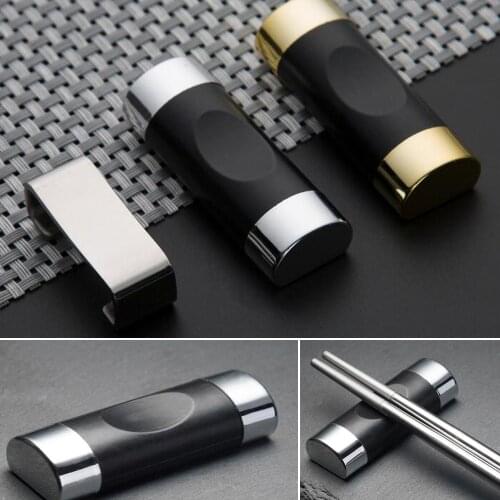 Popular Fashion Alloy Chinese Chopstick Rest Chopsticks Holder Spoon Stand Rack Pillow Shape Frame Art Craft Kitchen Tools