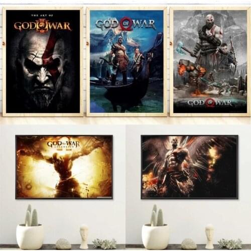 God Of War Video Game Figure Posters And Prints Canvas Printed Painting Art Wall Pictures Home Decor For Living Room Decoration
