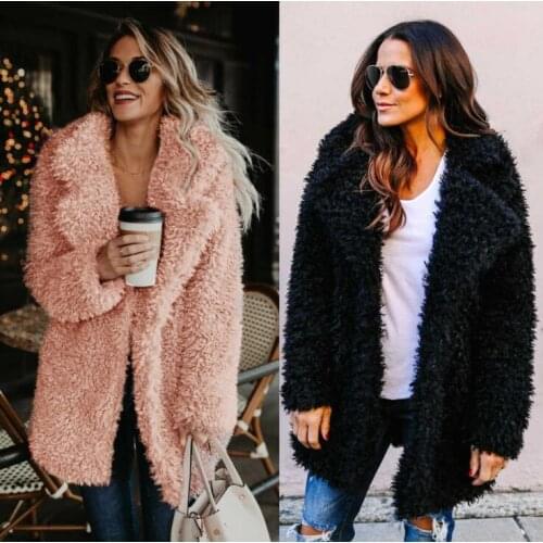Pink Autumn faux mink leather jacket womens winter Plush warm fur leather coat women slim jackets jaqueta de couro fashion