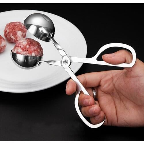 Convenient stainless steel Meatball Maker Fish Ball Meatball Clip Rice Ball Making Mold Kitchen Ice cream ball tool