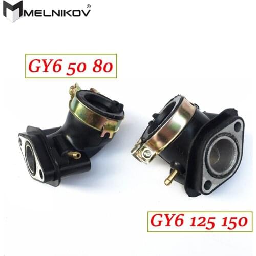 Universal GY6 Carburetor Intake Manifold Pipe Moped Scooter ATV Go Kart Engine Part intake For Honda Spacy 125 150 cc