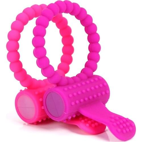 1PC Random Men Masturbation Vibrators Delay Lock Fine Penis Sets Silicone Tongue Vibration Ring Adult Game Sex Silicone Products