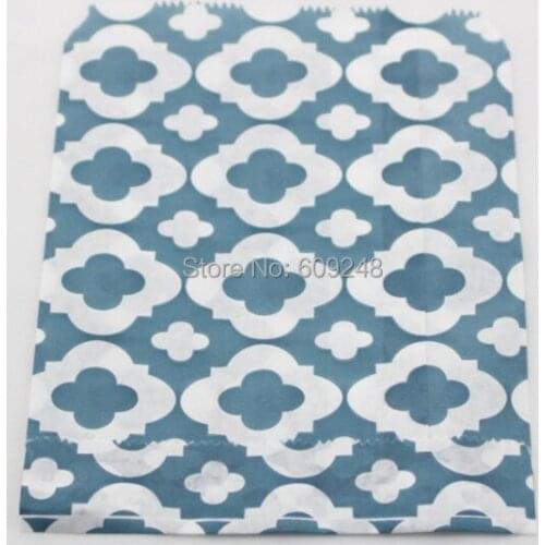 100pcs Mix Colors Holiday Buffet Candy Treat Navy Mod Patterned Paper Party Favor Gift Bags,3 Days Delivery on Orders over $100